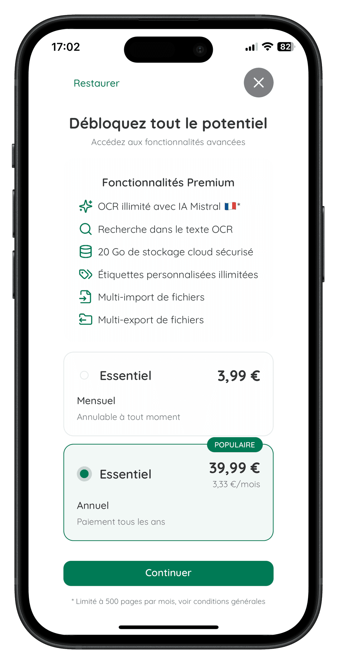 Options d'achat Novaged